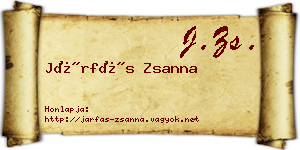 Járfás Zsanna névjegykártya